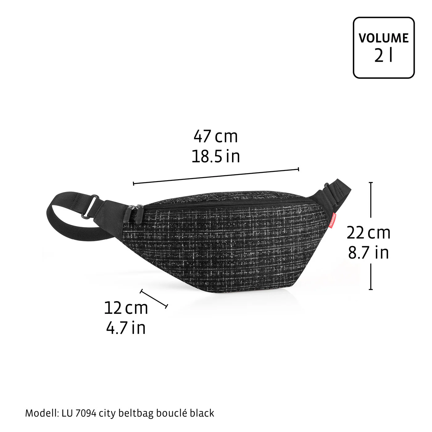 city beltbag bouclé black - Image 8