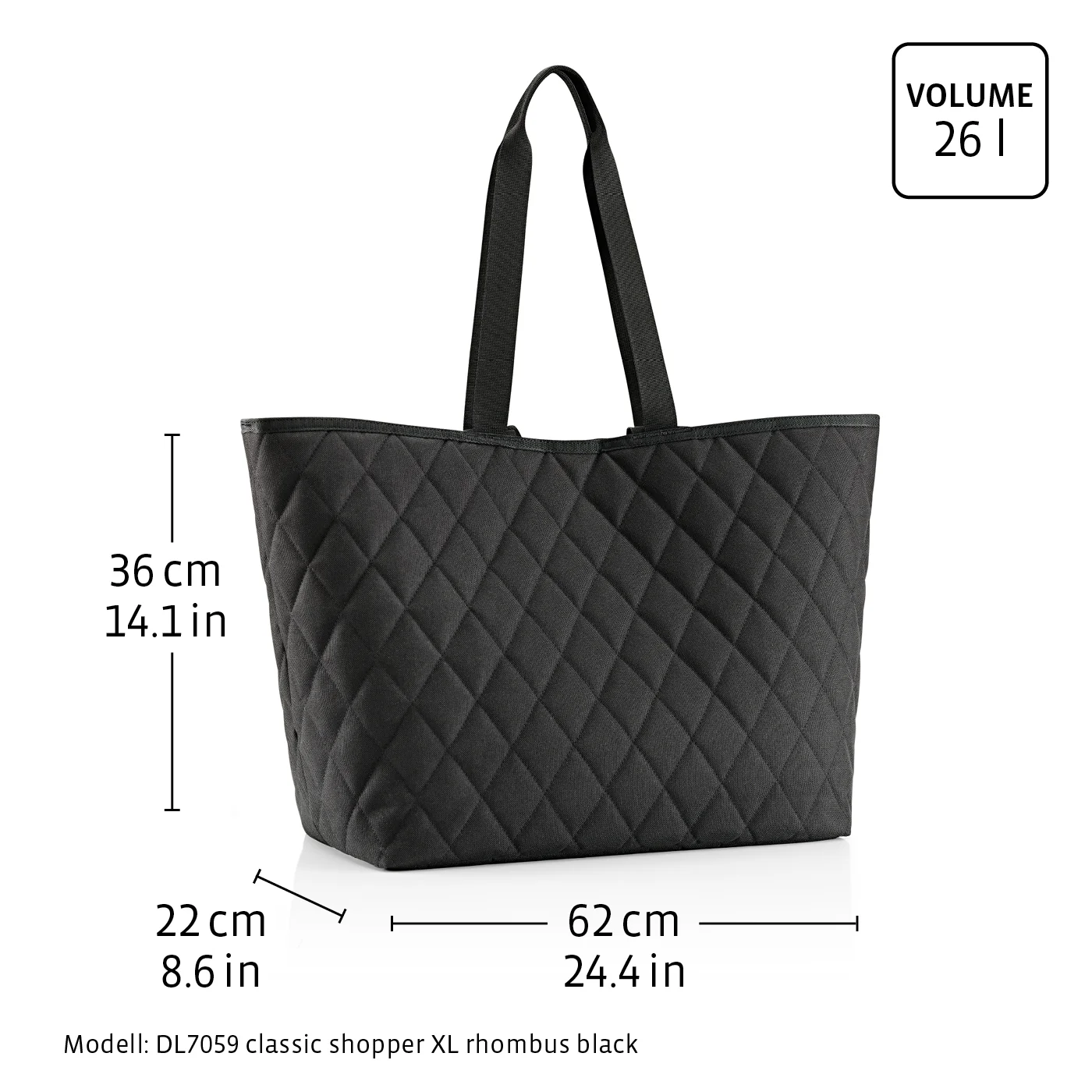 classic shopper XL rhombus olive - Image 6