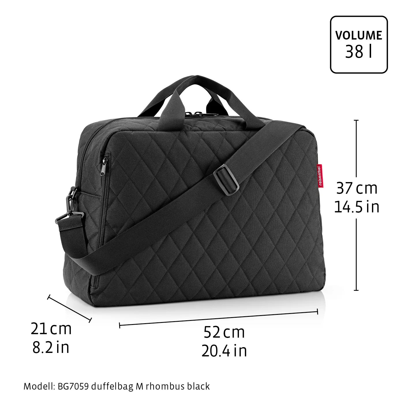 duffelbag M rhombus light grey - Image 4