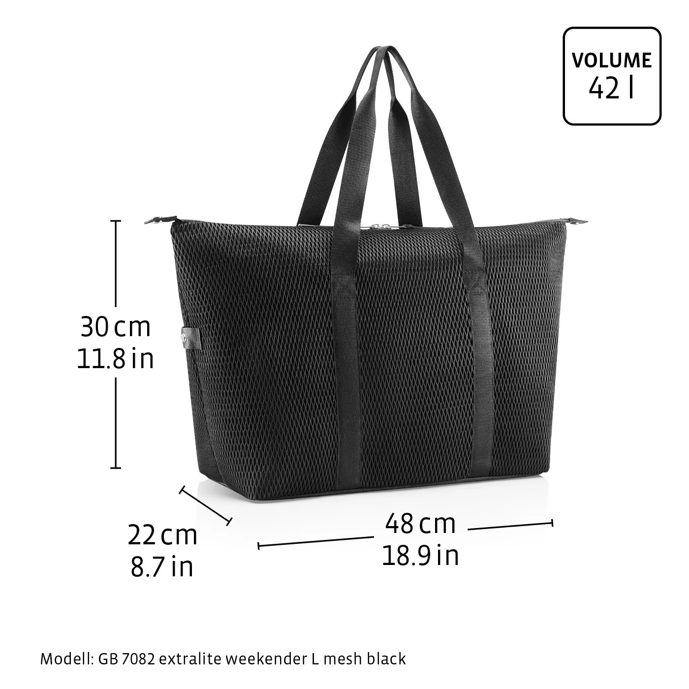 extralite weekender L mesh black - Image 9