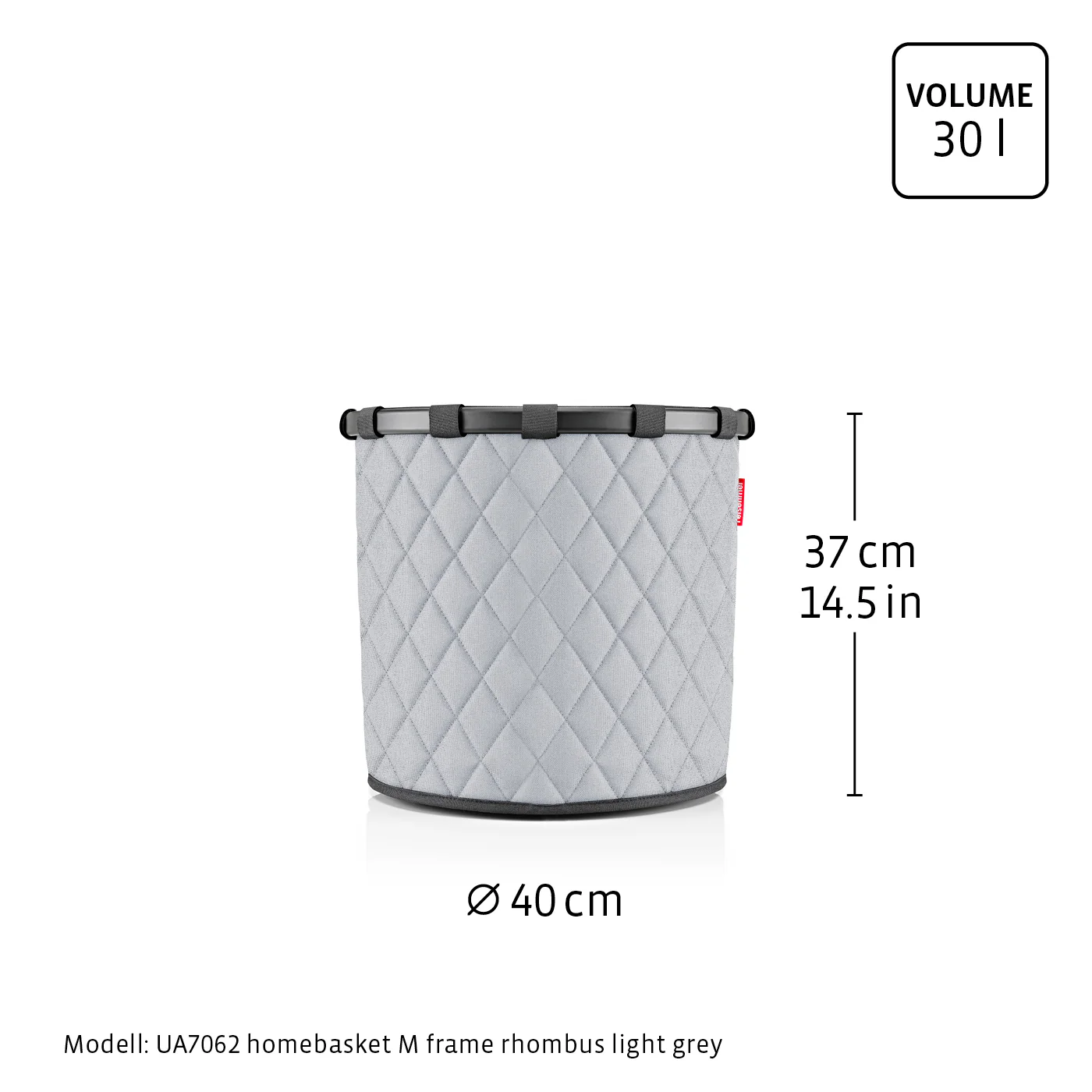 homebasket M frame rhombus light grey - Image 6