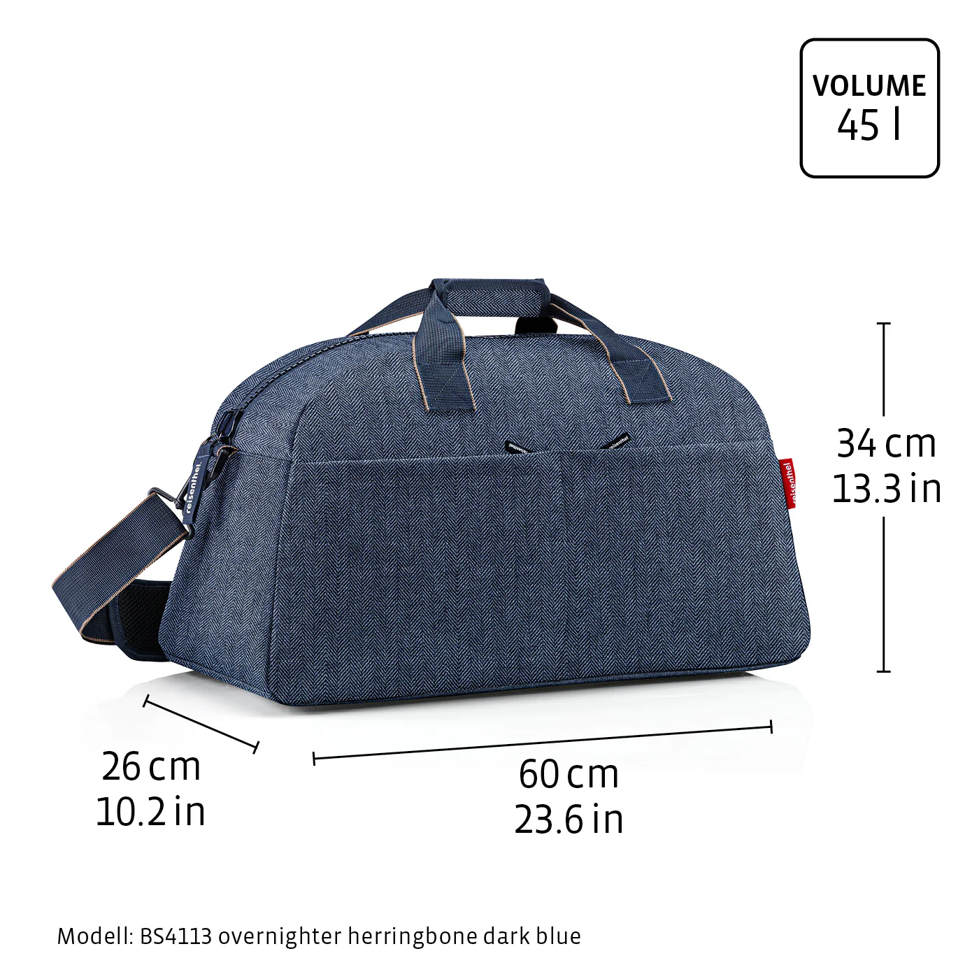 overnighter herringbone dark blue - Image 4