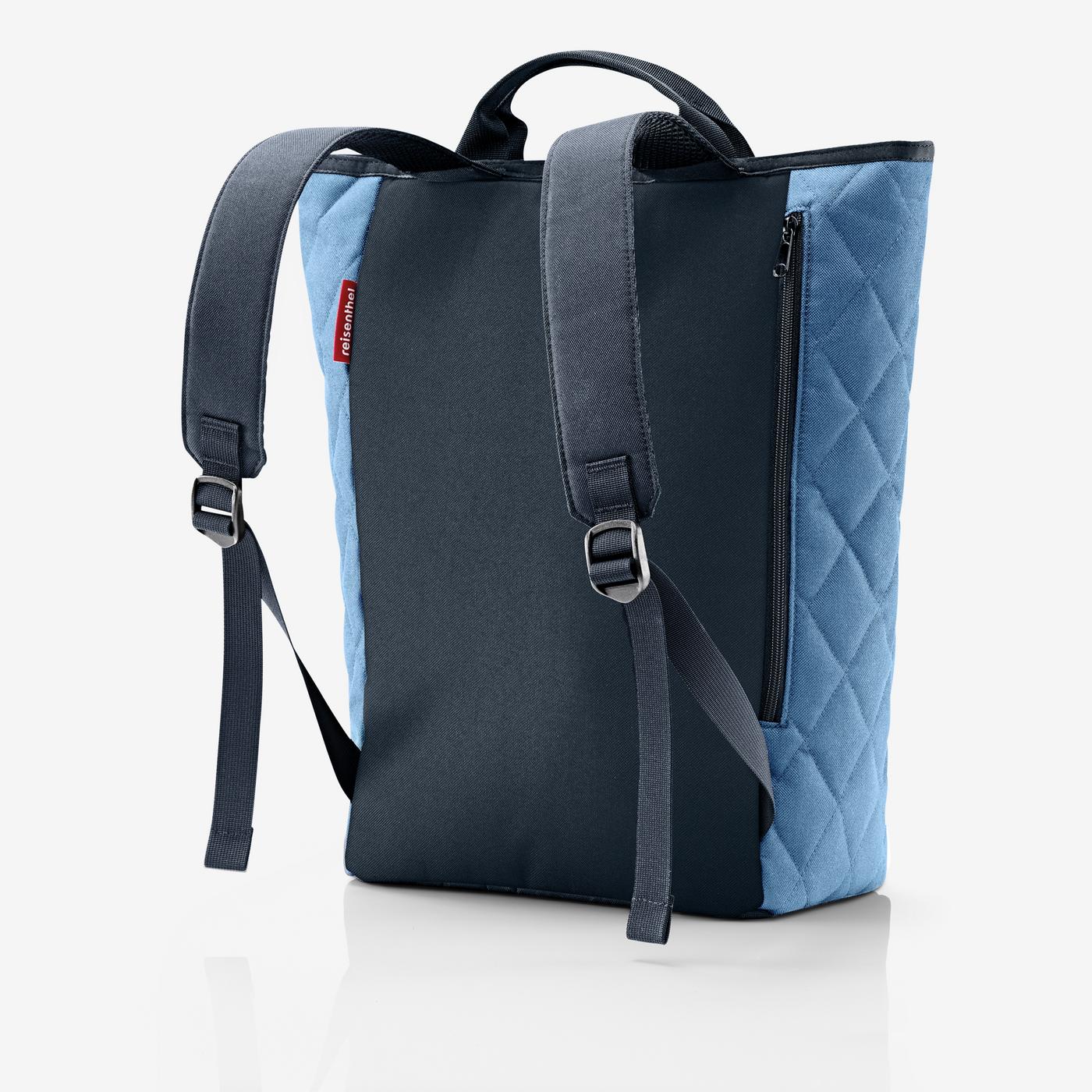 shopper-backpack rhombus blue - Image 3