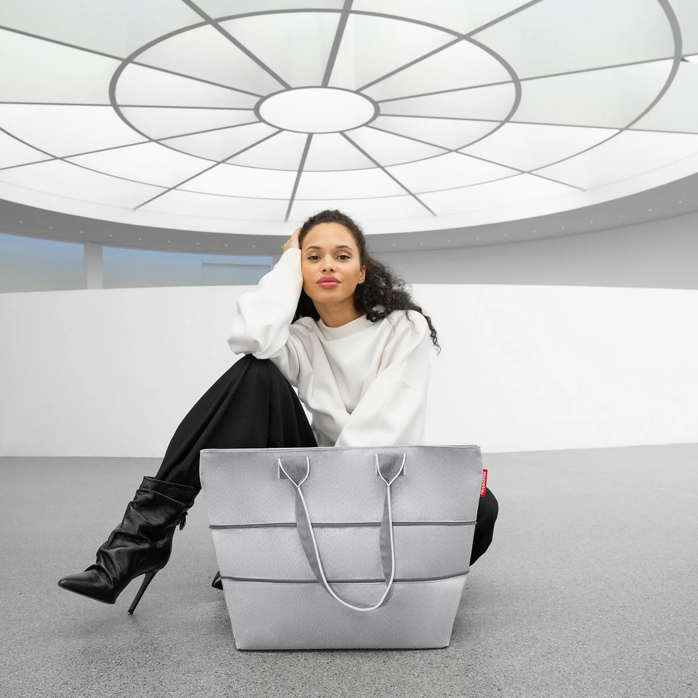 shopper e1 herringbone grey - Image 3