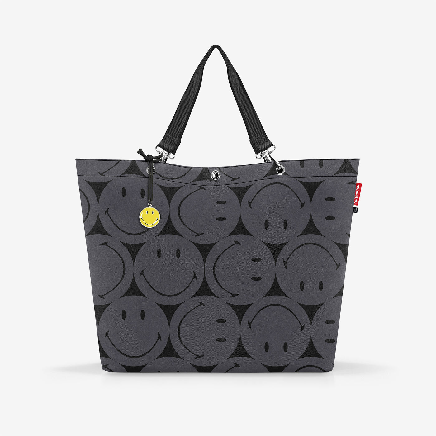 shopper XL smiley grey