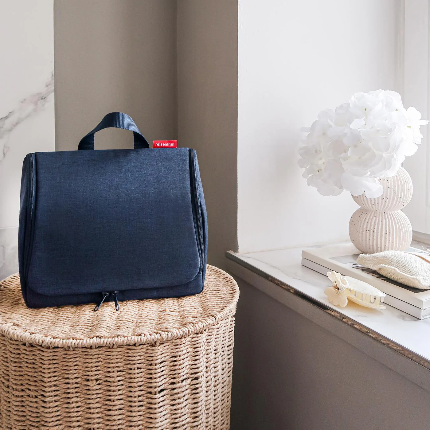 toiletbag XL twist navy - Image 2