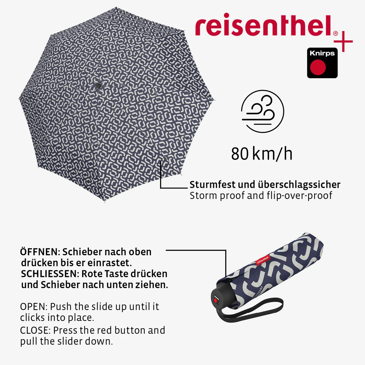 umbrella pocket classic signature navy - Image 3