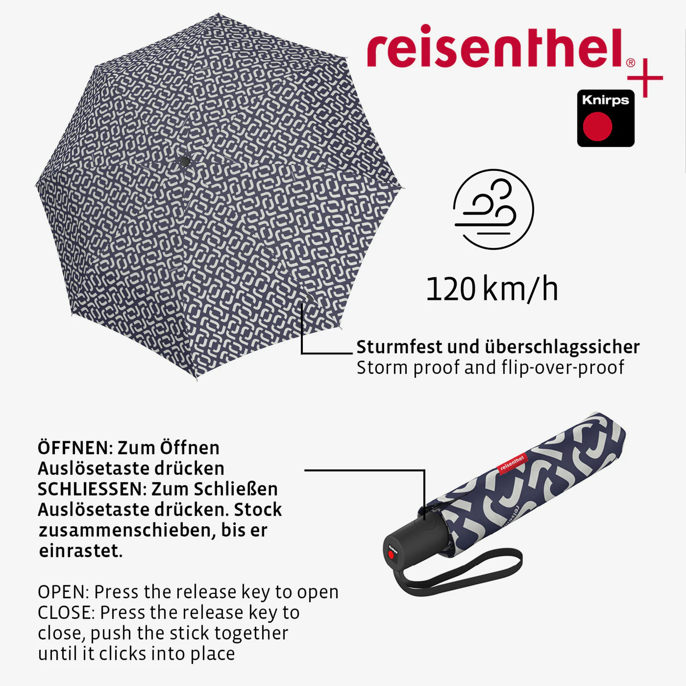 umbrella pocket duomatic signature navy - Image 6